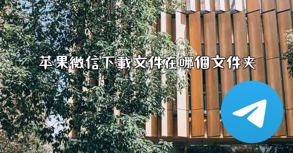 苹果微信下載文件在哪個文件夹