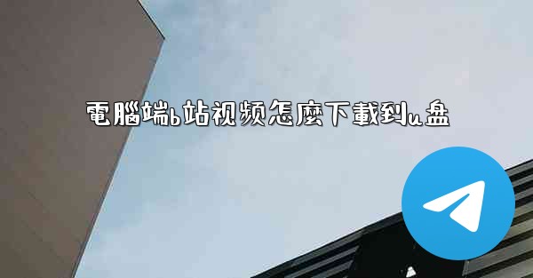 電腦端b站视频怎麼下載到u盘