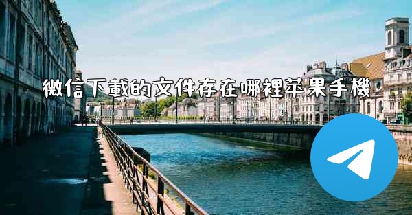 微信下載的文件存在哪裡苹果手機