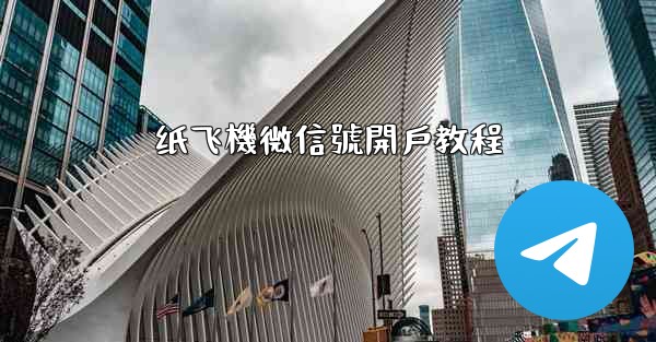 纸飞機微信號開戶教程