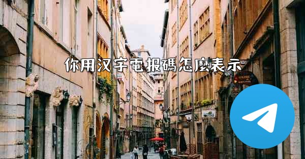 你用汉字電报碼怎麼表示