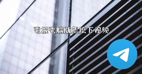 電报電腦版怎麼下视频