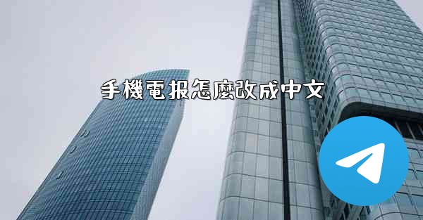 手機電报怎麼改成中文