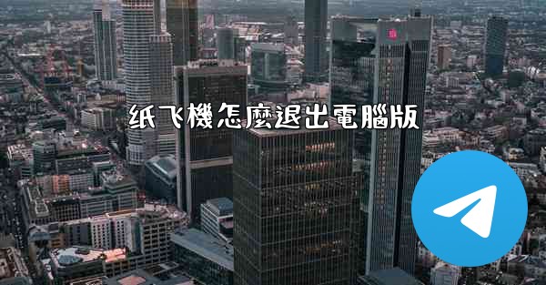 纸飞機怎麼退出電腦版