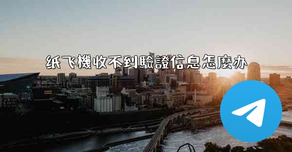 纸飞機收不到驗證信息怎麼办