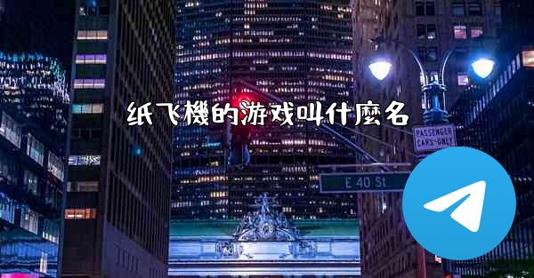 纸飞機的游戏叫什麼名