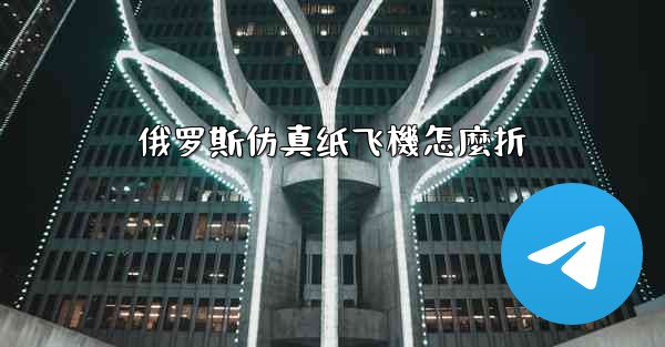 俄罗斯仿真纸飞機怎麼折