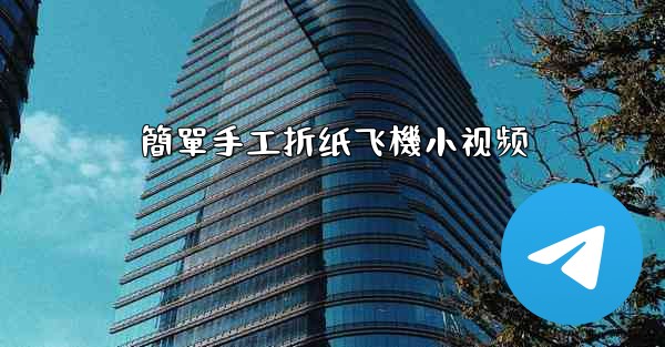 簡單手工折纸飞機小视频