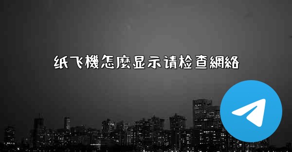 纸飞機怎麼显示请检查網絡