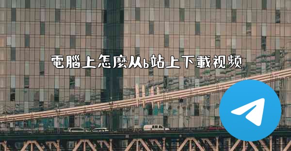 電腦上怎麼从b站上下載视频