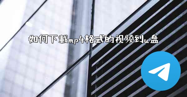 如何下載mp4格式的视频到u盘