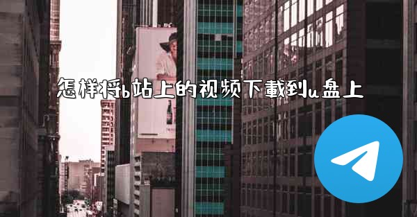 怎样将b站上的视频下載到u盘上