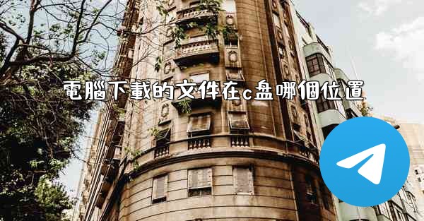 電腦下載的文件在c盘哪個位置