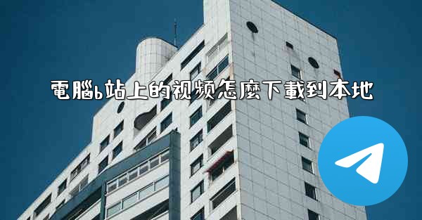 電腦b站上的视频怎麼下載到本地