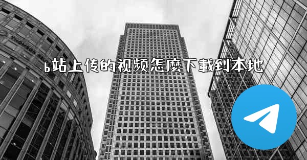 b站上传的视频怎麼下載到本地