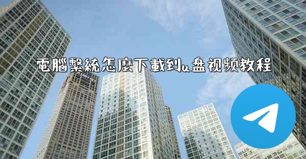 電腦繫統怎麼下載到u盘视频教程