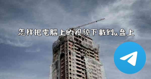 怎样把電腦上的视频下載到u盘上