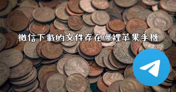 微信下載的文件存在哪裡苹果手機