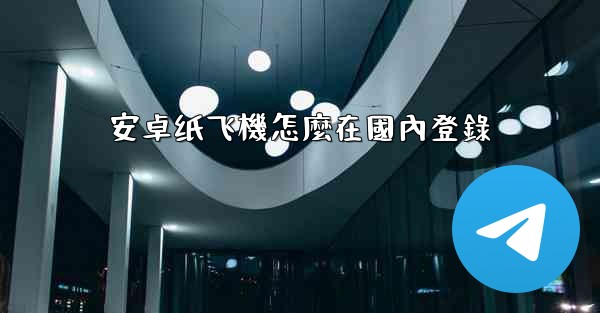 安卓纸飞機怎麼在國內登錄