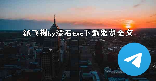 纸飞機by潭石txt下載免费全文