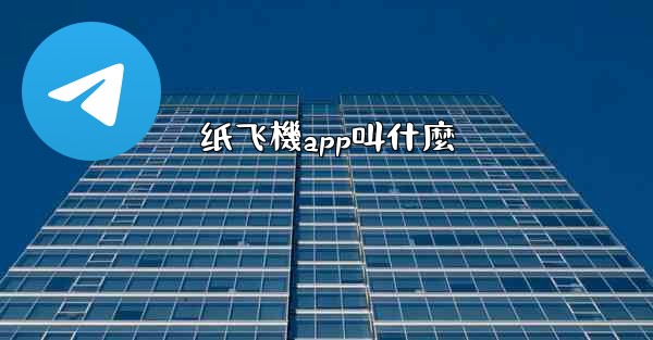 纸飞機app叫什麼