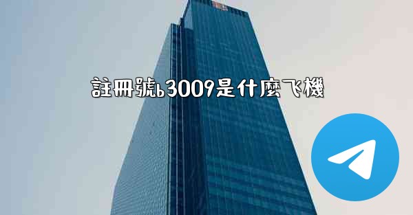 註冊號b3009是什麼飞機