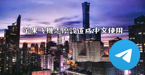 苹果飞機怎麼設置成中文使用