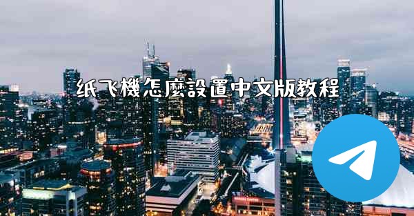 纸飞機怎麼設置中文版教程