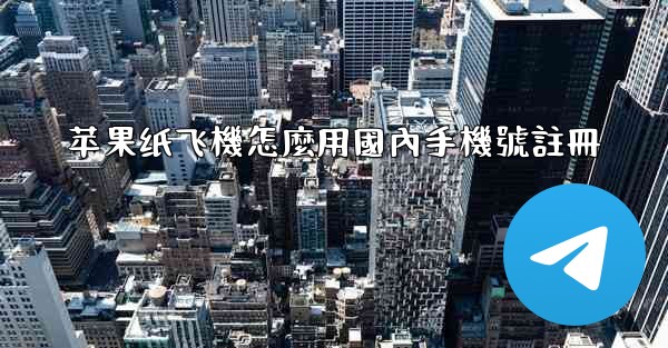 苹果纸飞機怎麼用國內手機號註冊