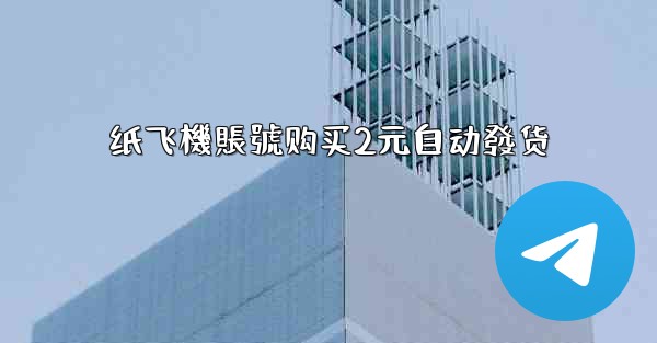 纸飞機賬號购买2元自动發货