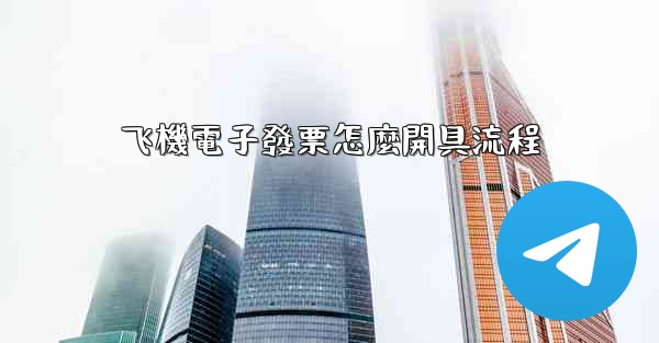 飞機電子發票怎麼開具流程