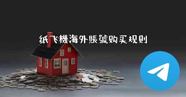 纸飞機海外賬號购买规则