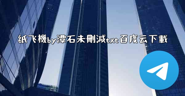 纸飞機by潭石未刪減txt百度云下載