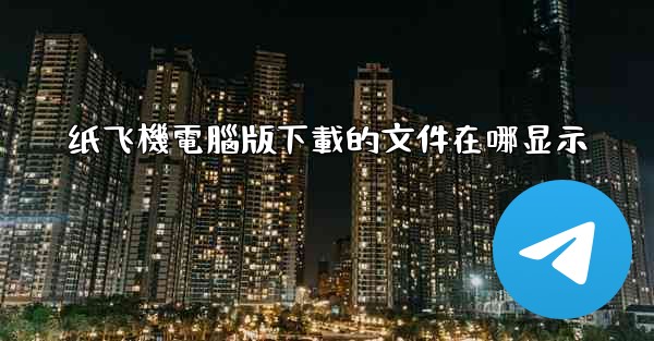 纸飞機電腦版下載的文件在哪显示