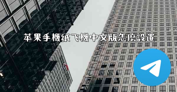 苹果手機纸飞機中文版怎麼設置