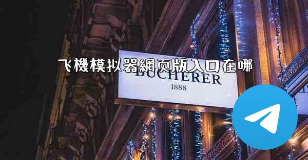 飞機模拟器網页版入口在哪