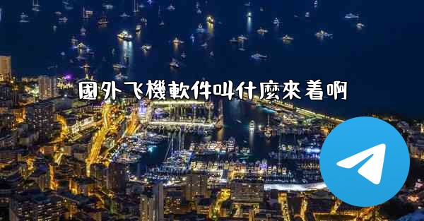 國外飞機軟件叫什麼來着啊