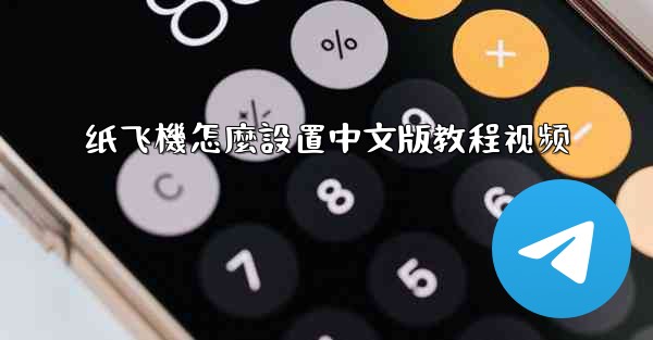 纸飞機怎麼設置中文版教程视频