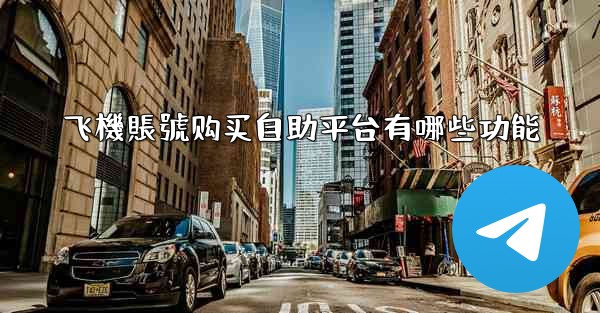 飞機賬號购买自助平台有哪些功能