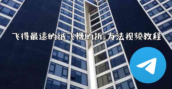 飞得最遠的纸飞機的折叠方法视频教程