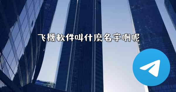 飞機軟件叫什麼名字啊呢