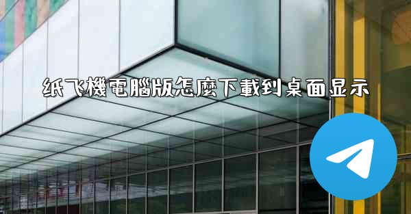 纸飞機電腦版怎麼下載到桌面显示