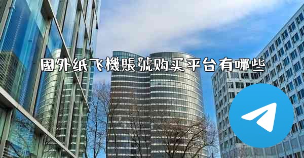 國外纸飞機賬號购买平台有哪些