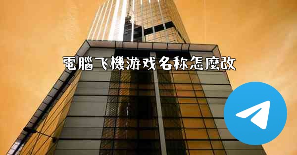 電腦飞機游戏名称怎麼改