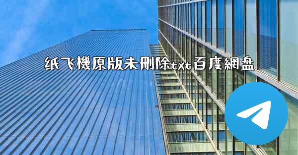 纸飞機原版未刪除txt百度網盘