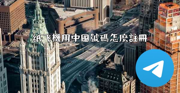 纸飞機用中國號碼怎麼註冊