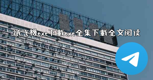 纸飞機txt下載txt全集下載全文阅读