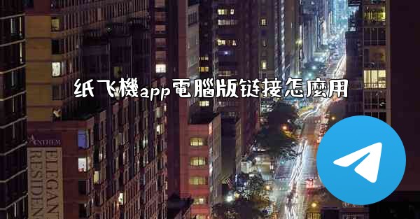 纸飞機app電腦版链接怎麼用