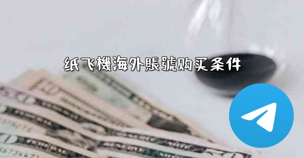 纸飞機海外賬號购买条件